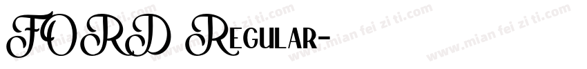 FORD Regular字体转换